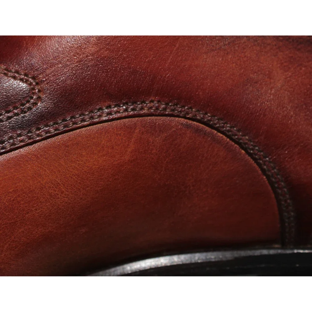 Di Bianco NWD Lace Up Derby Dress Shoes Size 42.5 (US 9.5) in Brown Leather